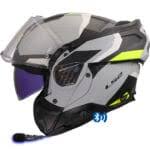 Casco Modular LS2 FF910 Advant II Triple Gris Amarillo Mate Bluetooth Sena - XL